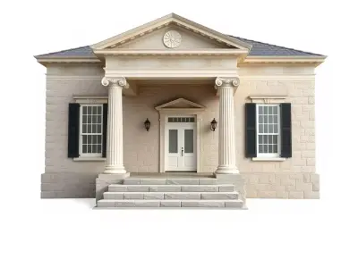 Neoclassical Facade model pack Low-poly 3D model