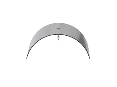 Arched Metal Plate with Screw 3D model