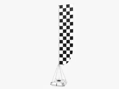 Checkered Flag Low-poly 3D model