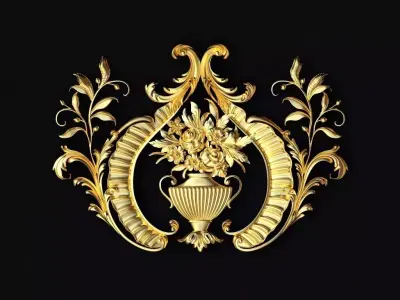 Central decor ornament for furniture 3D model 939