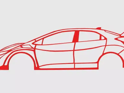 Honda Type R FK2 3D print model