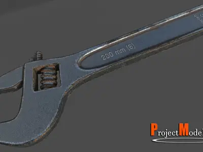 Wrench-Version-001 wrench Low-poly 3D model