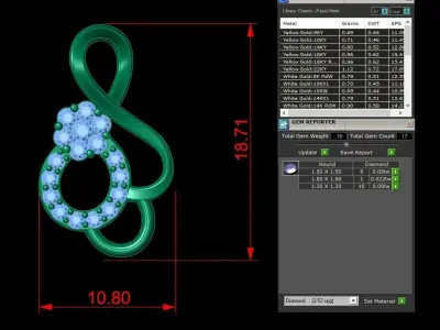 Jewelry Diamond Pendant 3D print model purchase
