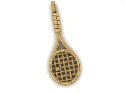 Tennis racket pendant 3D print model