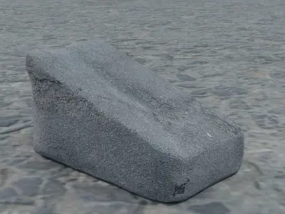 3d golf tee point rock Free low-poly 3D model