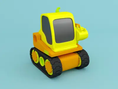 Construction vehicles - Cartoon - Low Poly Low-poly 3D model