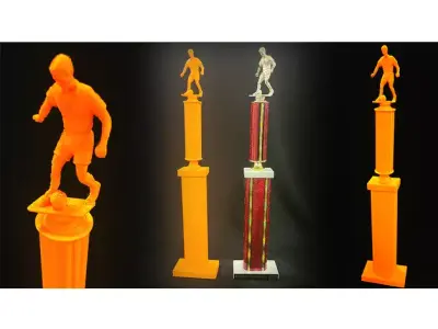 Custom Soccer Trophy Award 3D print model