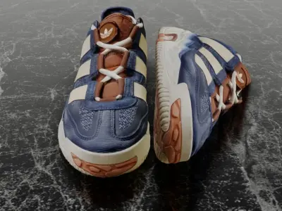ADIDAS LIGHTSTRIKE 3D SHOES - BLUE Low-poly 3D model