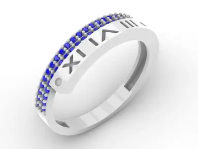Jewelry Diamond Ring Model RG12 Free 3D print model