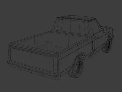 77 Chevrolet Luv Low-poly 3D model