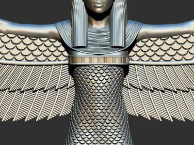 Egyptian Goddess Isis wings 3D Printable model 3D print model