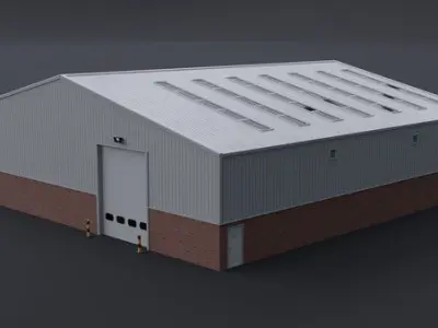 Warehouse 3d Low-poly 3D model