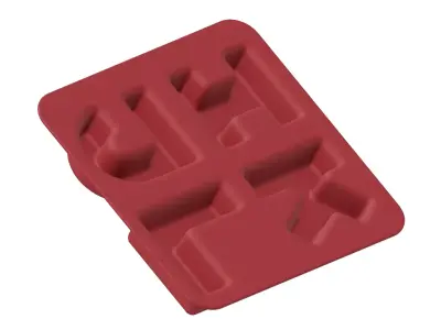 Plastic Elegant Alphabetical Plate 3D model