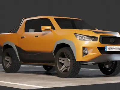 Toyota Hilux Low-poly 3D model