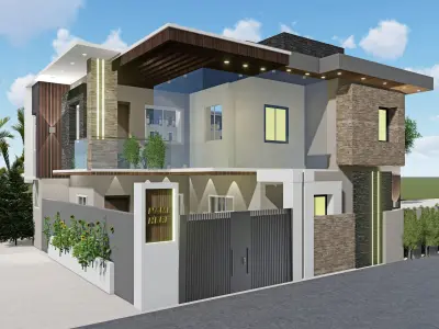 modern exterior design Free 3D model