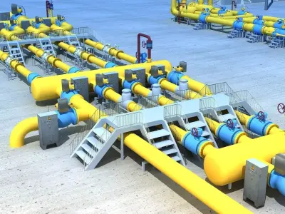 Middle east natural gas station  3D model