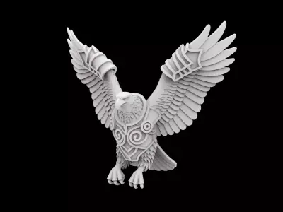 Armored Fantasy Eagle 3D Print Model 3D print model