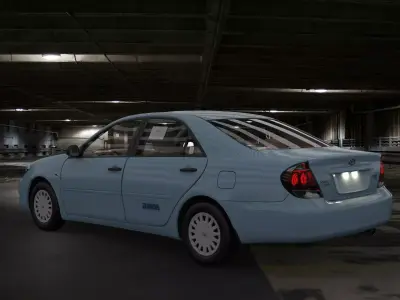 Toyota Camry 2003-2006 Junior with engine VVT-I Low-poly 3D model