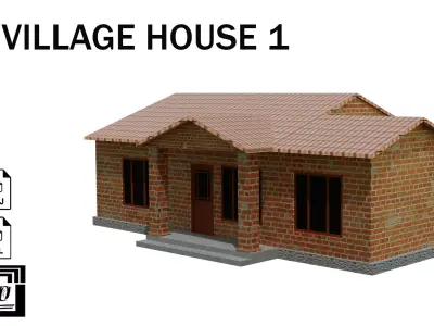 Village Home 1 Free low-poly 3D model