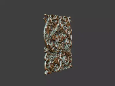 relief gothic sculpture cnc detail luxury pattern euro design 3D print model
