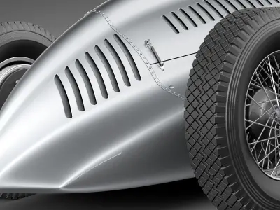 Auto Union type D 1938 3D model