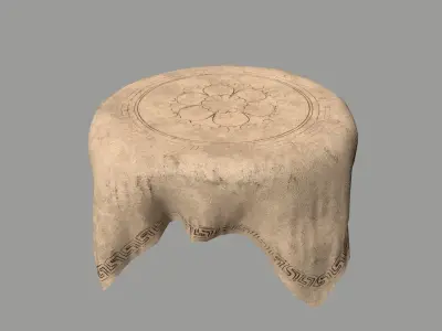 Table with pattern Low-poly 3D model