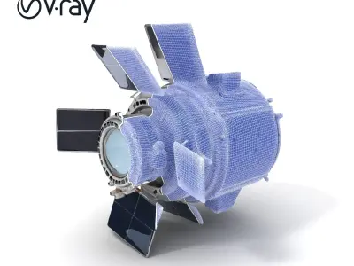 Space Satellite Module D Model Pack Low-poly 3D model