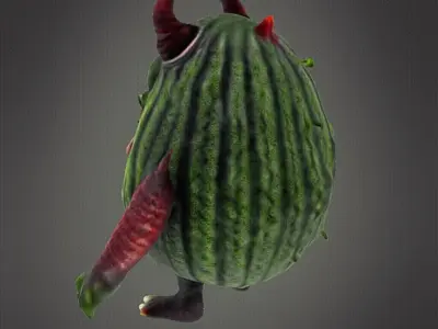 Scary pickle monster 3D print model