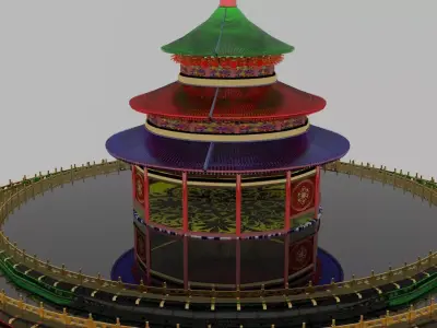 Chinese tower 3D model