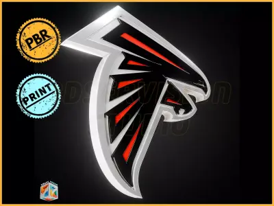 Atlanta Falcons logo - Cinematic - 3D print 3D model