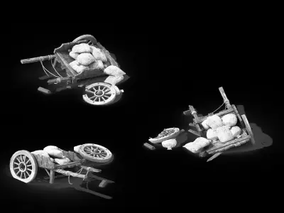 Game Barracks - Broken Food Truck 3D model
