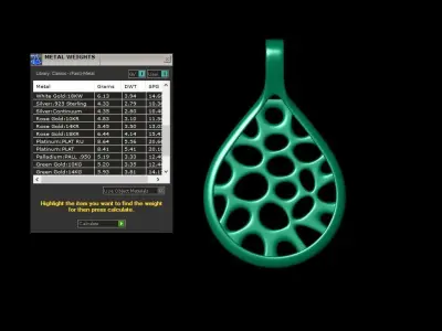 Elegant Teardrop Pendant Design  3D print model