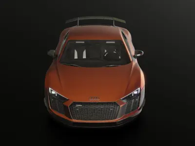 AUDI-R8-V10 -PLUS  Low-poly 3D model