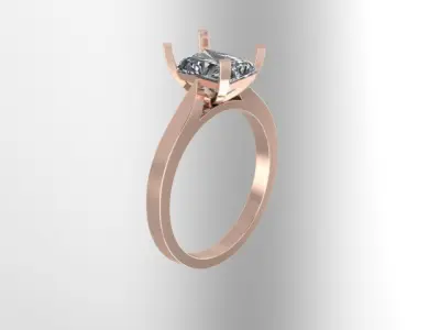 Ladies Diamond Ring   3D print model