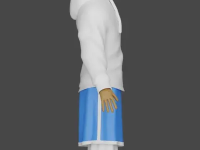 Man with dreadlocks High-poly 3D model