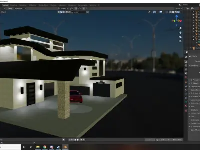 modern house 3D model 28
