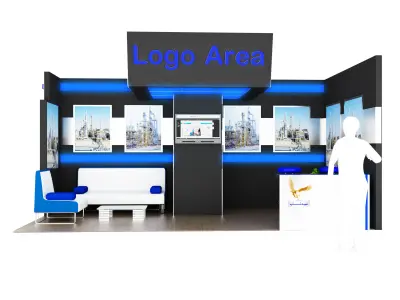 Booth Exhibition Stand a380b 3D model