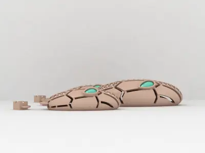 Snake pendant 01 3D print model