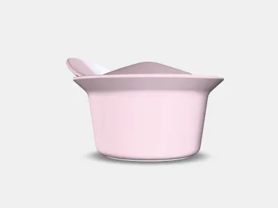 FARGKLAR Oven-serving dish with lid 2 Low-poly 3D model