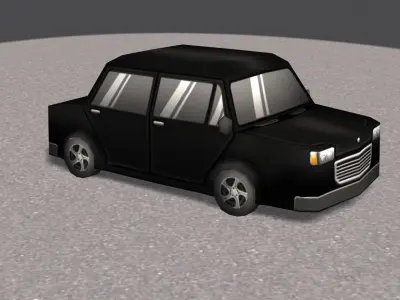 Cartoon Cars pack 2 Low-poly 3D model