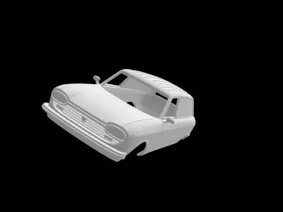 Peugeot 204 Fourgonette 3D print model