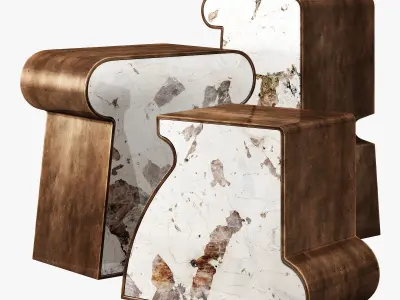 Kelly Wearstler ternion traid tercet side table 3D model