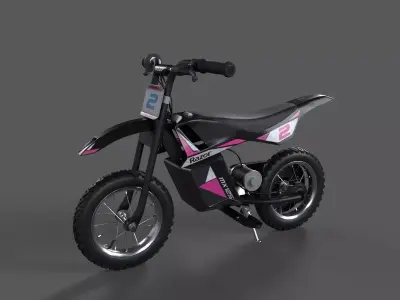 Kids Razor Electric Motor Bike Low-poly 3D model