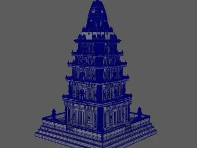 Indian temple 02 3D model