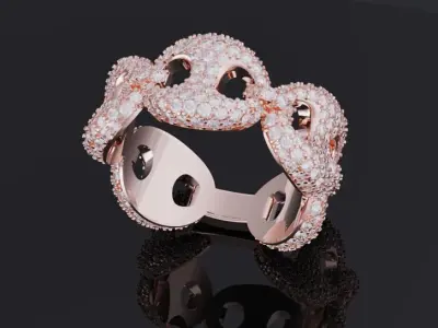 Puff gucci link ring 3D print model