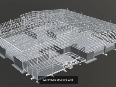 Warehouse buildings in structure 3D Model Collection