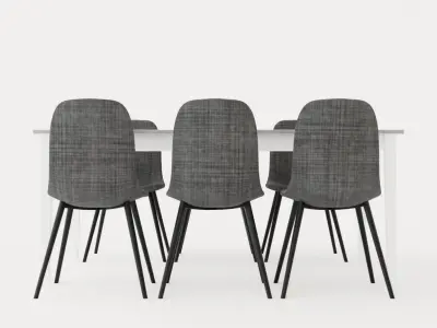 Romeo Food Group 180 Cm With 6 Nibe Chair Low-poly 3D model