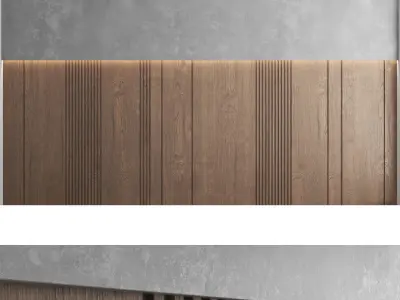 Decorative wall panel set 42 3D model