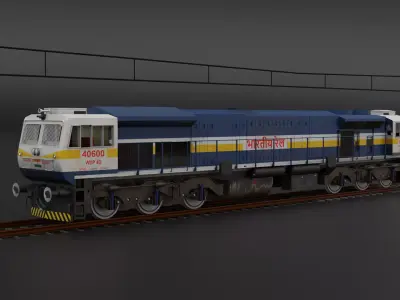 WDP 4D in Blue White livery with Yellow Stripe 3D model