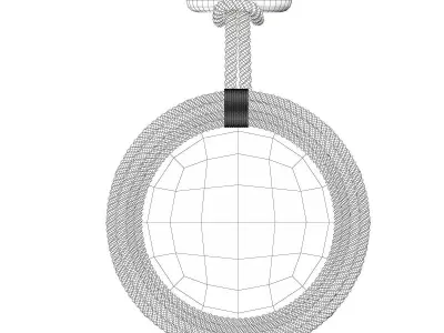 Mirrors collection low poly 3d model rope mirror Low-poly 3D model